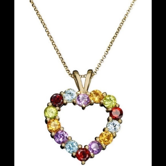 🔥ON SALE🔥💖Victoria Townsend Heart Pendant Gemstone Genuine - Picture 2 of 3